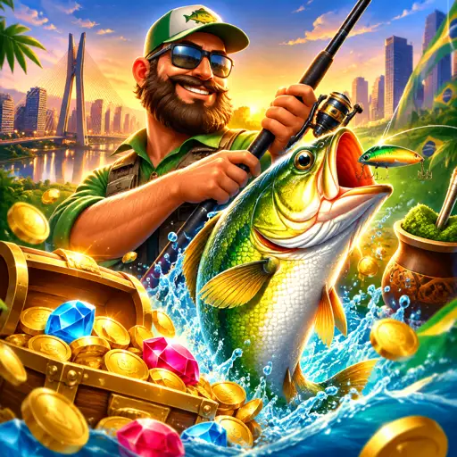 Slot Big Bass Bonanza com temática de pesca e anzol na tela